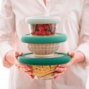 Food Huggers Lids Set of 3 Gradual Green (XS,S,M)