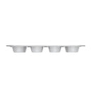 Silver Chicago Metallic Commercial II Traditional Uncoated 12-cup muffin and cupcake baking pan, measuring 15.75 by 11 inches.
