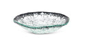 Hammered Glass Bowl with Black Edges