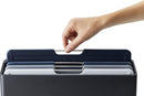 Large Folio plastic cutting board set with four color-coded boards in a slimline case, displayed on a white background.
