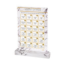 A modern 23x15 cm Perspex "Sefirat HaOmer" countdown plaque, designed with Hebrew text and numerical slots for tracking the daily Omer count. The sleek design makes it perfect for home or synagogue use.