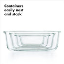 OXO Good Grips 2 Cup Smart Seal Glass Round Food Storage Container, Clear, 1 Count (Pack of 1)
