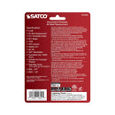 Back of red package with detailed specs