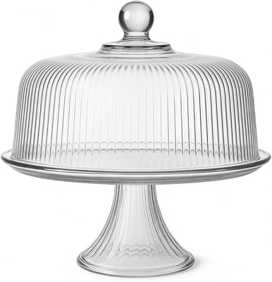 Anchor Hocking Monaco Cake Stand with Dome Cover – Crystal