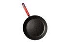Millvado 11-inch red-handled non-stick frying pan with smooth interior surface