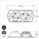 dimensions for Toffee-colored Nordic Ware Beehive Cake Pan with two detailed beehive-shaped cavities, displayed on a white background.
