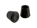 5/8" round rubber leg tips displayed on a white background.

