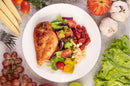 10.5-inch Classic White Dinner Plate. Elegant and durable design, perfect for restaurants, catering, and special events.