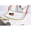 Pampa Bay Porcelain Rectangular Serving Platter Tray (Gold)