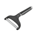 KitchenAid black cheese slicer with stainless steel wire and ergonomic handle on a white background.