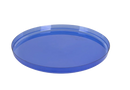 7.5" Modern Walled Blue Transparent Round Plate 10 Pack