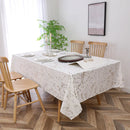 Majestic Giftware Velvet Tablecloths for Rectangle Tables - 60" X 90" Glacier Gold Print Hem Stitch Dining Table Cover