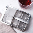 RSVP International Endurance Cocktail Collection, Retro Ice Cube Tray, Stainless Steel, Dishwasher Safe, 7.25x5x2.5"