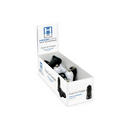 Box of Hookups dual car chargers, each featuring a Type-C and a USB port with 3A output, ready for retail display.