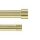Umbra 1014557-104 Cappa 1-Inch Double Curtain Rod, Includes 2 Matching Finials, Brackets & Hardware, 36 to 66, Brass