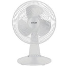 SOHLER Table Fan 12-Inch Oscillating 3-Speeds Table Fan Small Portable Electric Plug-In Desk Fan White