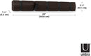 Umbra Flip 5 Wall Mounted Floating Rack – Modern, Sleek, Space-Saving Hanger with Retractable Hooks to Hang Coats, Scarves, Purses, Walnut/Black
