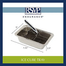 RSVP International Endurance Cocktail Collection, Retro Ice Cube Tray, Stainless Steel, Dishwasher Safe, 7.25x5x2.5"