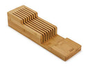 Joseph Joseph bamboo knife organizer with two tiers holding up to 9 knives, displayed on a white background.