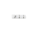 Umbra Flip 3 Wall Mounted Floating Rack – Modern, Sleek, Space-Saving Hanger with Retractable Hooks to Hang Coats, Scarves, Purses, White/Nickel