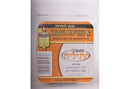 Gold Tzinorot wick holders by A&M Judaica, 10mm x 40mm, displayed in a retail packaging on a white background.