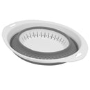 Home Basics Collapsible Colander, Grey Folds Flat for Storage (Large Round)