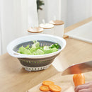 Home Basics Collapsible Colander, Grey Folds Flat for Storage (Large Round)