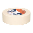 Tan-colored roll of Shurtape brand 105 general purpose masking tape, showing the product label.
