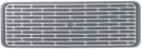 Light gray rectangular silicone drying mat with raised ridges for efficient drying.
