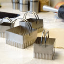 RSVP International Endurance Biscuit Cutters, Rippled Square Set of 4, Stainless