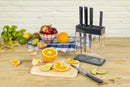 Sleek and functional knife storage solution from Kuhn Rikon, a transparent block with black accents that keeps knives organized and visible.
