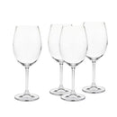 European Crystal Red Wine Goblets 4pc Set