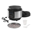 Large-capacity 8.5-quart Starfrit electric pressure cooker with a digital display and multiple cooking presets, designed for fast and convenient meal preparation.