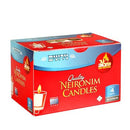 Box of 72 Ner Mitzvah 4 Hour Neironim votive wax candles displayed on a white background.