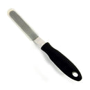 Norpro Grip-EZ Offset Cupcake Spatula with black handle and flexible silicone-wrapped stainless steel blade, shown on a white background.