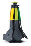 Joseph Joseph 10118 Elevate Carousel Nylon Kitchen Utensil Set with Rotating Storage Stand, 6-piece, Multicolored