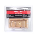 Secure brass entry lock with a rim night latch mechanism by Ultra Hardware, providing automatic locking and a single cylinder deadbolt.