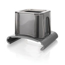 Clear acrylic Microplane grater finger guard attachment on a white background.