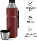 THERMOS Stainless King Vacuum-Insulated Beverage Bottle, 40 Ounce, Rustic Red