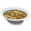 Home Basics Collapsible Colander, Grey Folds Flat for Storage (Large Round)