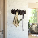 Umbra Sticks Multi Rack – Modern, Unique, Space-Saving Hanger with 5 Flip-Down Hooks for Hanging Coats, Scarves, Purses and More, Brown