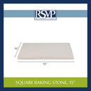 RSVP International Pizza Tool Kitchen Collection , Square, 15x15", Cordierite Stone