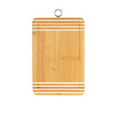 Medium rectangular bamboo cutting board with drip edge on a white background.