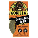 Compact 1-inch wide roll of Gorilla Tape To-Go, 30 feet in length, featuring a black, heavy-duty design suitable for various surfaces.