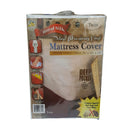 Twin Zipper Royal Slik Mattress Cover by RL Plastics displayed in original retail packaging, on a white background.