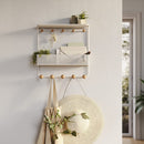 Umbra Estique Over-The-Door Multi-Use Organizer, W/Shelf, White