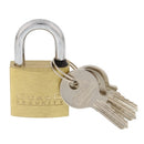 Guard Security solid brass padlock with chrome-plated steel shackle, shown against a white background.