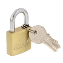 Guard Security solid brass padlock with chrome-plated steel shackle, shown against a white background.