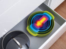Joseph Joseph 40087 Nest 9 Nesting Bowls Set with Mixing Bowls Measuring Cups Sieve Colander, 9-Piece, Multicolored
