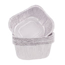 Yukon Glory Disposable Aluminum Foil Drip Pans, showing their crinkled sides and smooth interiors, ready for use.